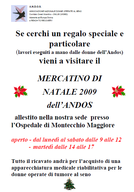 Il mercatino natalizio ANDOS 2009