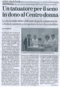 articolo Giornale di Vicenza 26 gennaio 2018